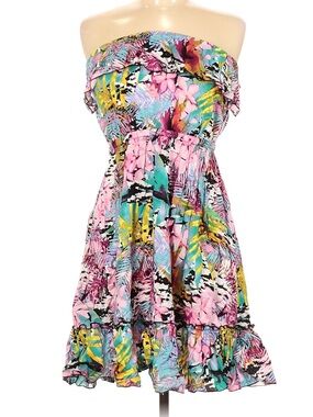 5th Culture Tropical Off Shoulder Ruffle Mini Dress Medium